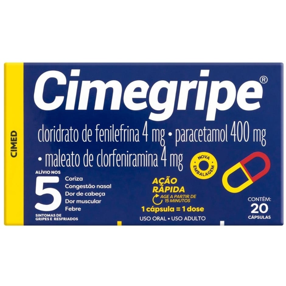 Cimegripe 20 Cápsulas