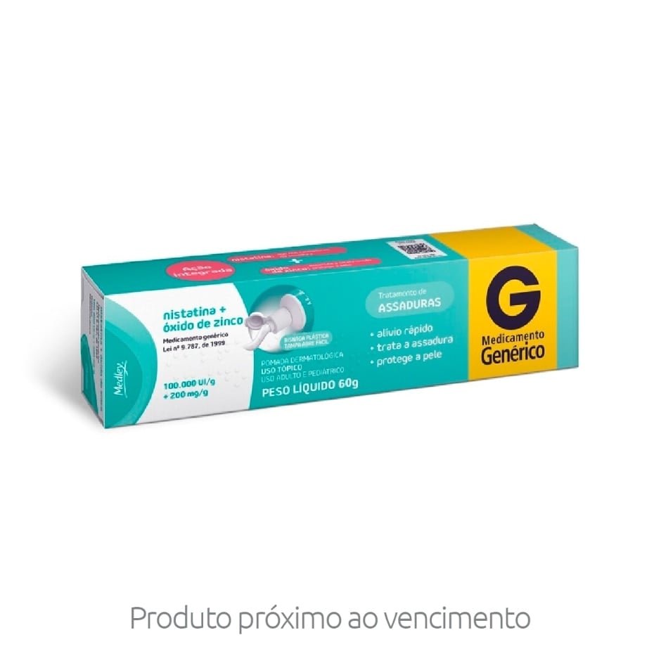 Nistatina + Óxido de Zinco Pomada 100.000UI + 200mg 60g Medley Genérico