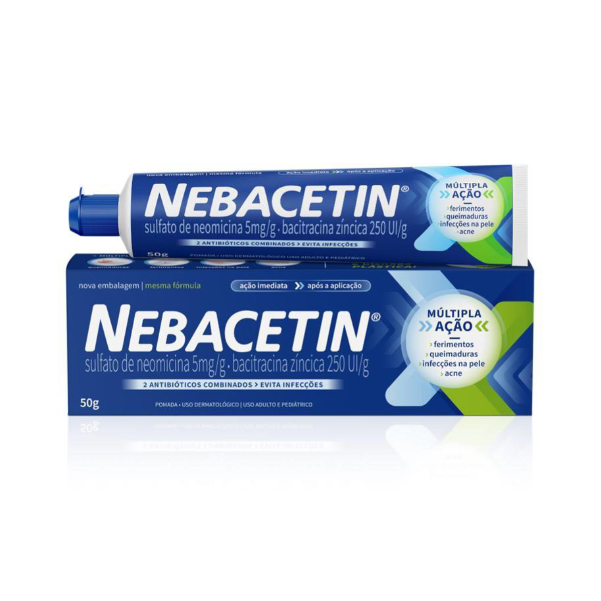 Nebacetin Pomada 5mg + 250UI 50g