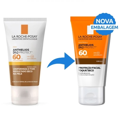 Protetor Solar Facial Anthelios XL Protect FPS60 Gel Creme Cor 6.0 40g - Imagem 2