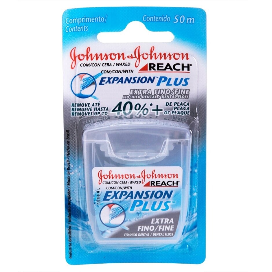 Fio Dental Johnson's Reach Expansion Plus Extra Fino Menta 50m