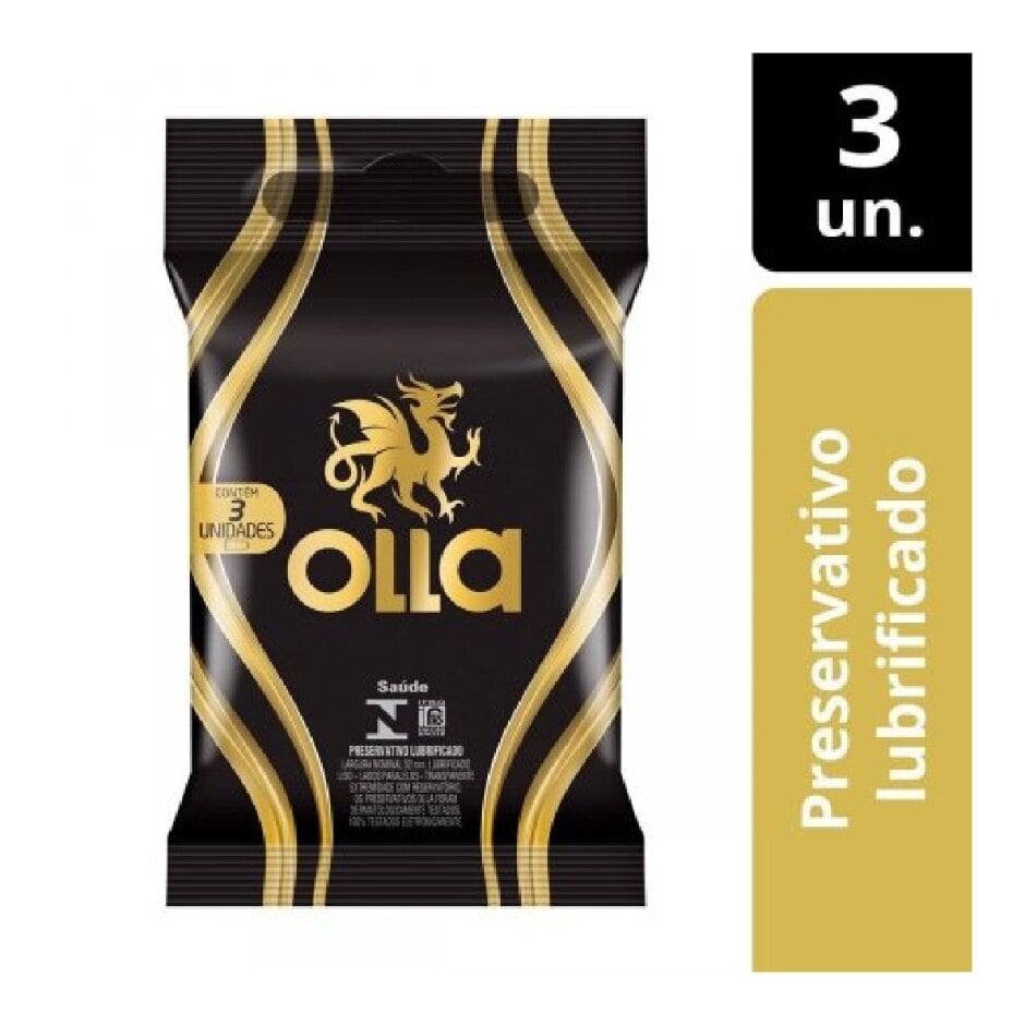 Preservativo Olla Lubrificado 3 Unidades