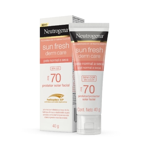 Protetor Solar Facial Neutrogena Sun Fresh Derm Care FPS70 Pele Normal a Seca Incolor 40g - Imagem 1