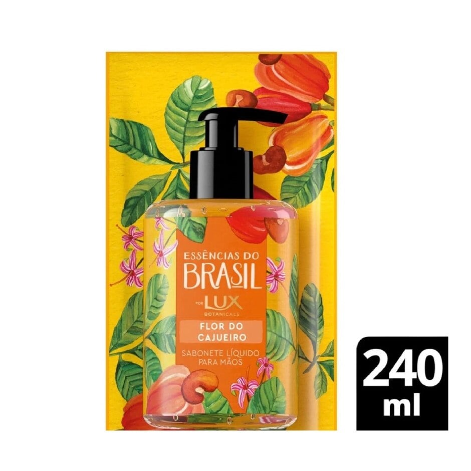 Sabonete Líquido para as Mãos Lux Essências do Brasil Flor do Cajueiro Refil 240ml