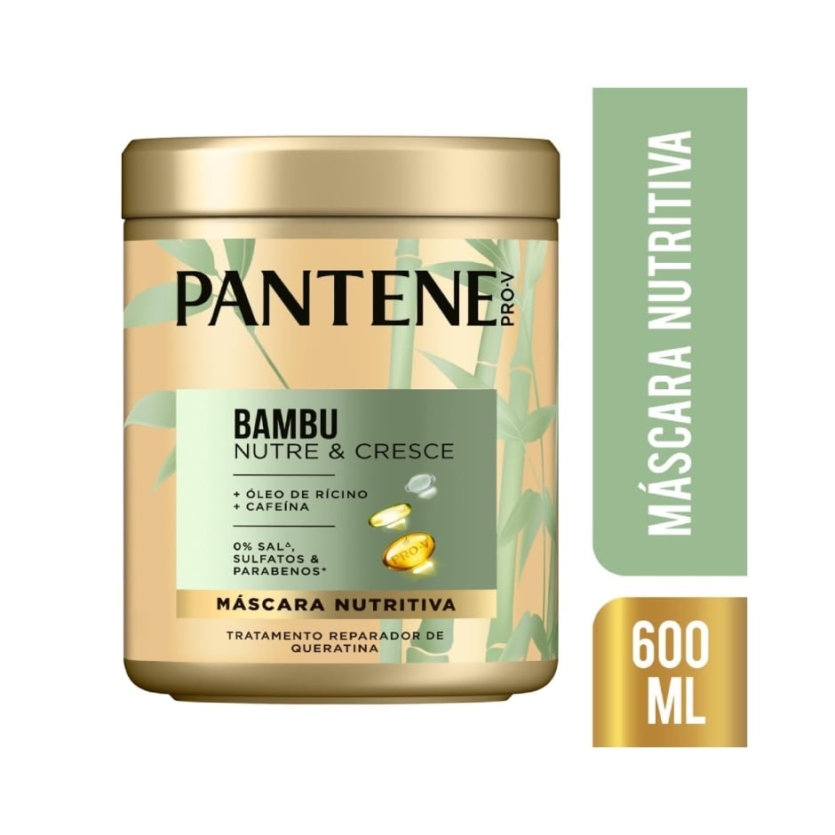 Máscara de Tratamento Pantene Bambu Nutre & Cresce 600ml