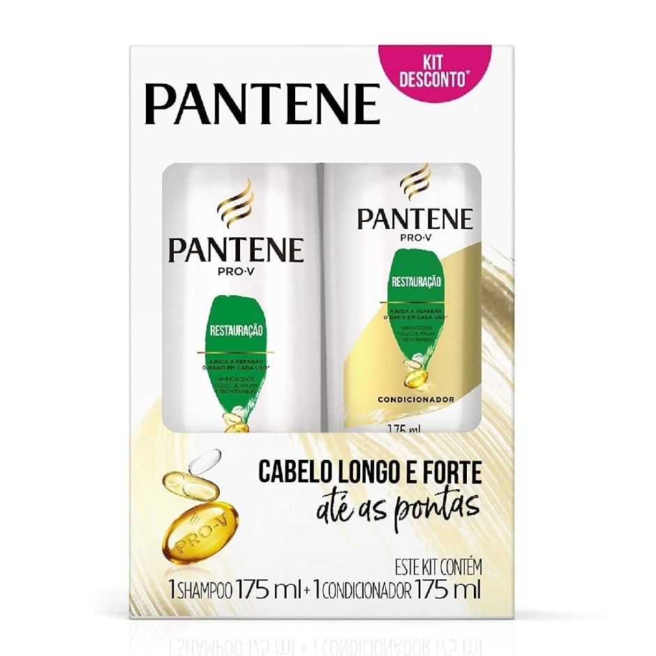 Kit Pantene Restauração Cabelo Quebradiço Shampoo 175ml + Condicionador 175ml