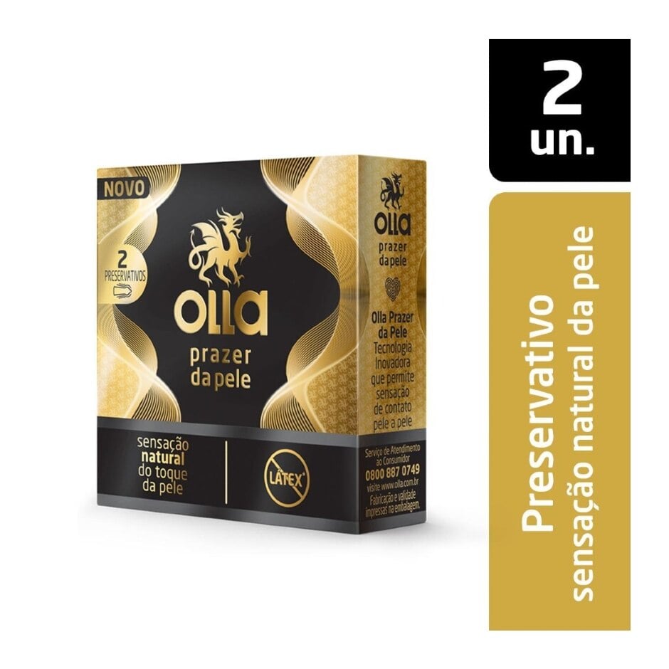 Preservativo Olla Prazer da Pele com 2 Unidades