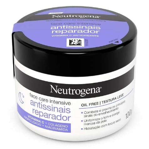 Creme Hidratante Facial Neutrogena Face Care Intensive Antissinais Reparador 100g - Imagem 3