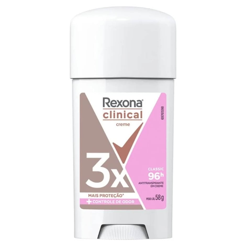 Desodorante Stick Rexona Women Clinical Classic 96h 58g