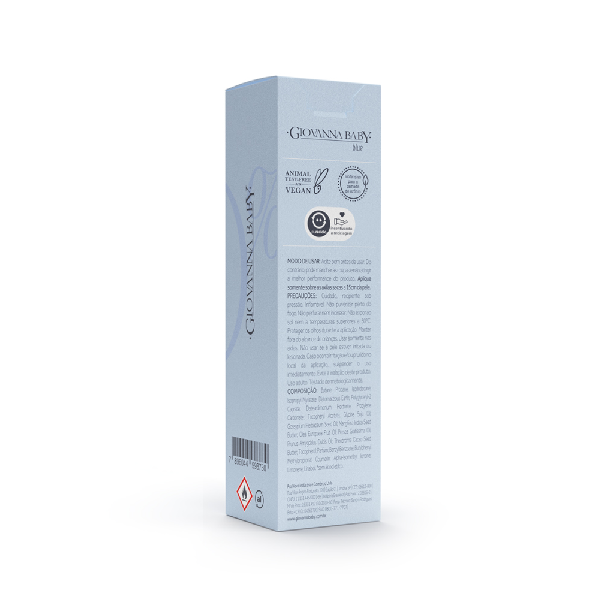 Desodorante Aerossol Giovanna Baby Blue 0% Alumínio 48h 150ml - Imagem 3
